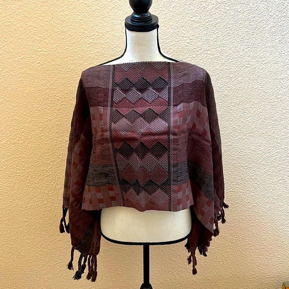 Hand woven poncho